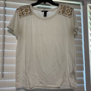 H&M cream too with sequins size M